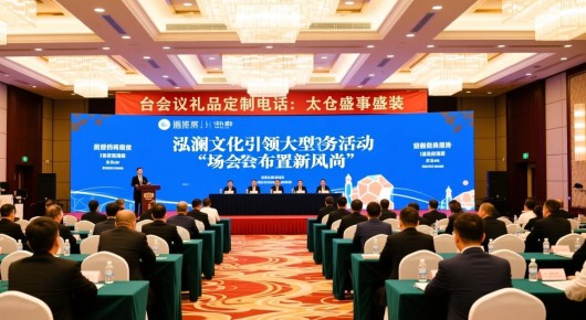 太仓会议礼品定制电话：太仓盛事盛装，泓澜文化引领大型会务活动会场布置新风尚